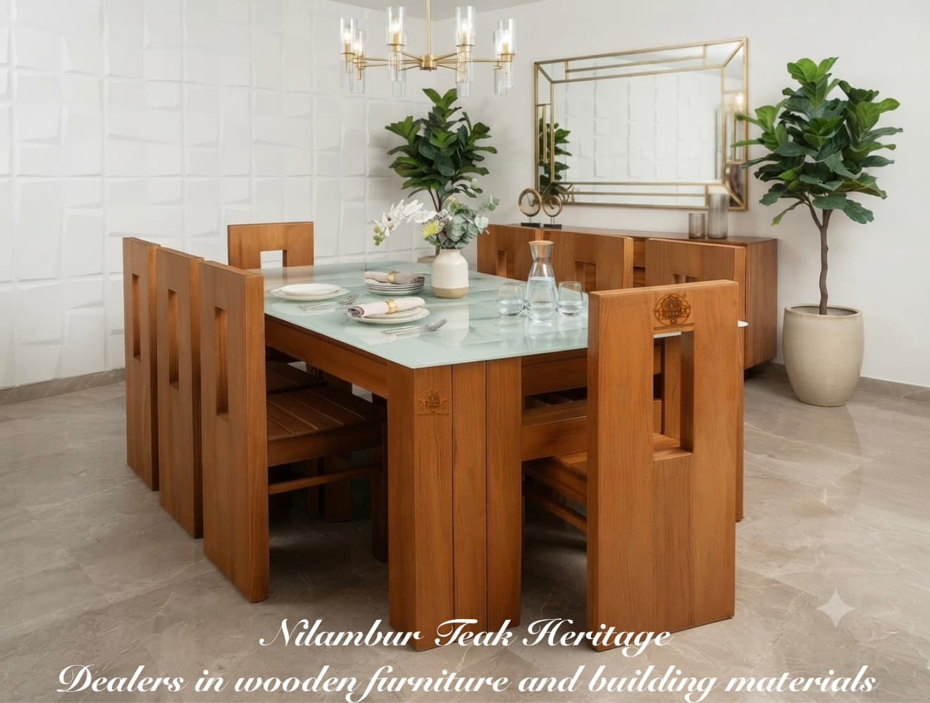 Un-Upholstered Table set