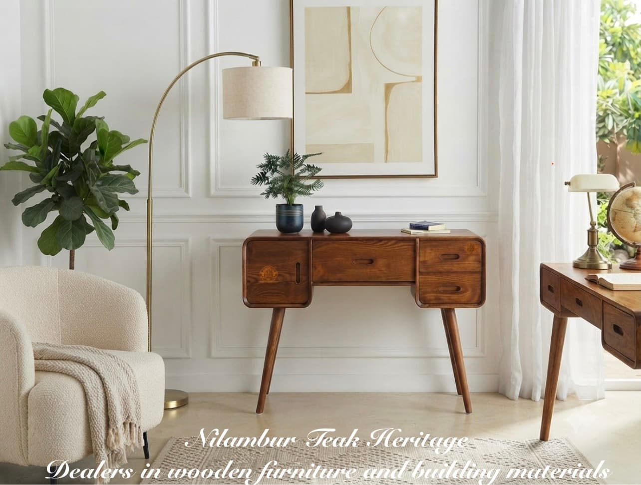 Modern Multi-Drawer Wooden Console Table